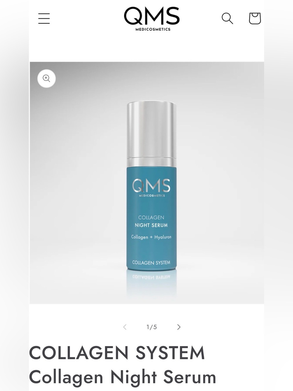 $128 QMS CORE COLLAGEN Night Serum